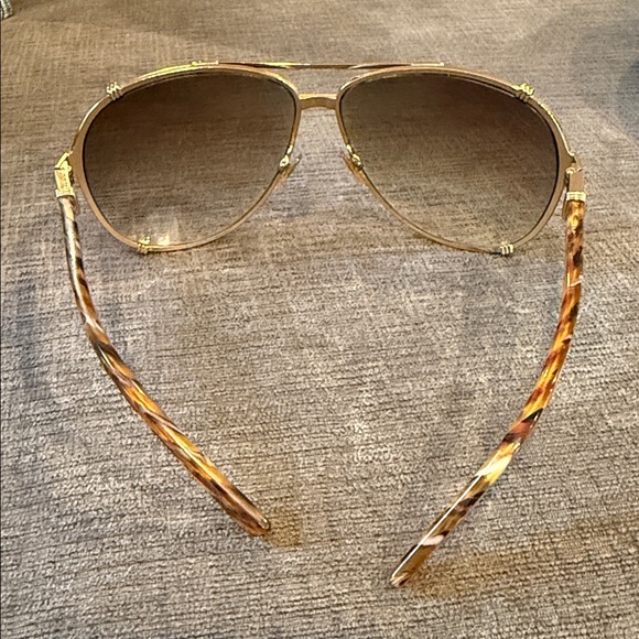 Christian Dior Aviator Goldtone & Brown Chicago 2 Sunglasses - Picture 5 of 7